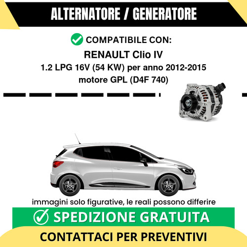 Alternatore renault clio - clio, iv